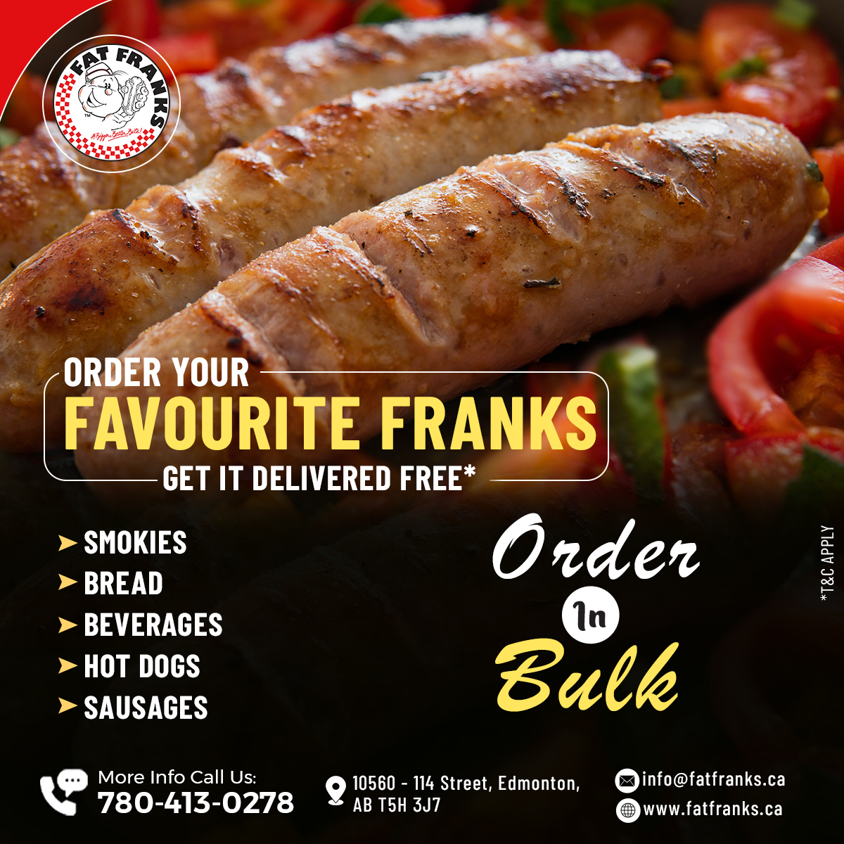 Order In Bulk For Smokies, Sausages, Hot Dogs